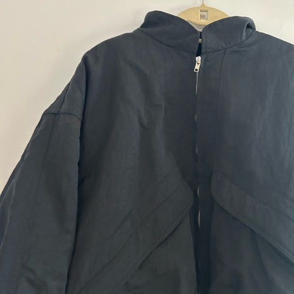 The Frankie Shop Seth Oversized Jacket Black Bomber Unisex Size XS Small - Picture 3 of 8